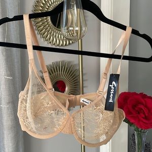 NWTs Nude Lace Bra 34D Gossard